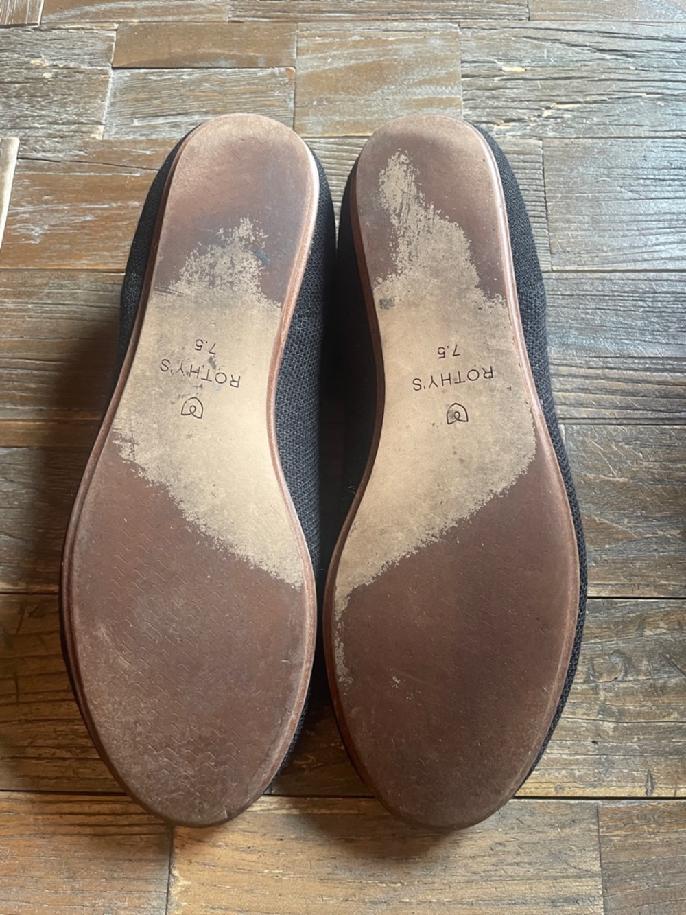 Rothy's The Flat Solid Black Knit Fabric Round Toe Flats - Picture 14 of 15